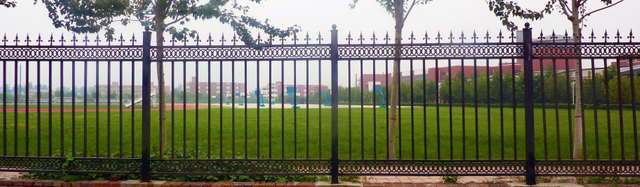 Heavy Duty Wrought Iron Fence Powder Coated Anti-Corrosion Fence for Residential Community & Courtyard Security