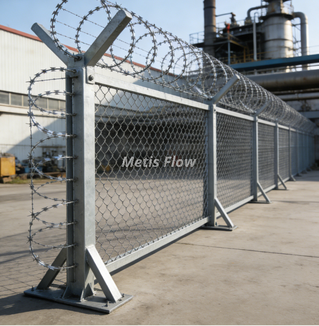 Compact Razor Wire Temporary Fence - Multipurpose Anti-Trespass Barrier for Camping & Construction