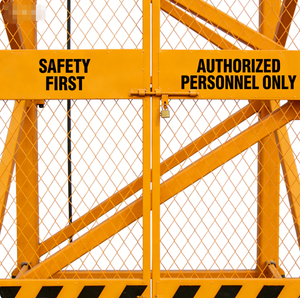 Easy Install Construction Hoist Safety Gate Corrosion Resistant Elevator Entry Guard Gate