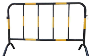 Anti-Impact Iron Horse Barrier, Sturdy Metal Guardrail for Warehouse Partition, Construction Material Storage & Factory Safety