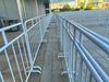 High-Visibility Iron Horse Barrier, Reflective Strip Metal Fence for Night Road Work & Parking Lot Partition
