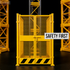 Heavy Duty Galvanized Construction Hoist Safety Gate Anti-Fall Site Elevator Safety Door