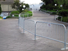 High-Visibility Iron Horse Barrier, Reflective Strip Metal Fence for Night Road Work & Parking Lot Partition