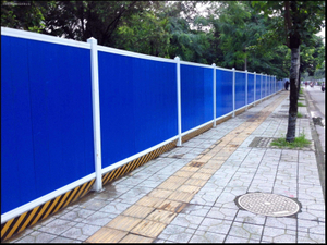 Blue Construction Hoarding, Heavy-Duty Temporary Fence for Construction Site Safety & Crowd Control
