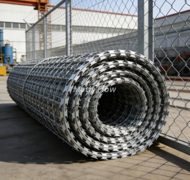Portable Razor Wire Temporary Fence - Quick-Install Security Barrier for Construction & Border