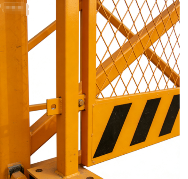 Construction Elevator Safety Gate Hot Dipped Galvanized Anti-Climb Hoist Access Safety Barrier