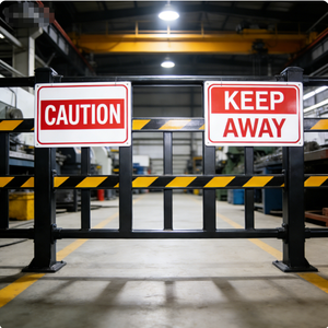 High Visibility Workshop Guardrail Yellow Powder Coated Guardrail for Factory Safety Zone & Hazardous Area Isolation