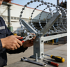 Portable Razor Wire Temporary Fence - Quick-Install Security Barrier for Construction & Border